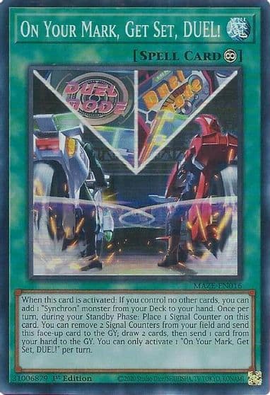 On Your Mark Get Set DUEL Maze of Memories Yu-Gi-Oh! card