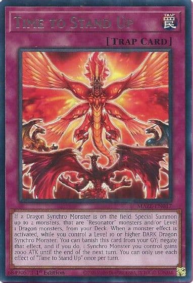 Time to Stand Up Maze of Memories Yu-Gi-Oh! card