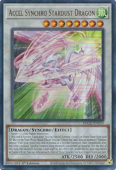 Accel Synchro Stardust Dragon Maze of Memories Yu-Gi-Oh! card