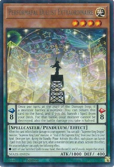 Performapal Duelist Extraordinaire Maze of Memories Yu-Gi-Oh! card