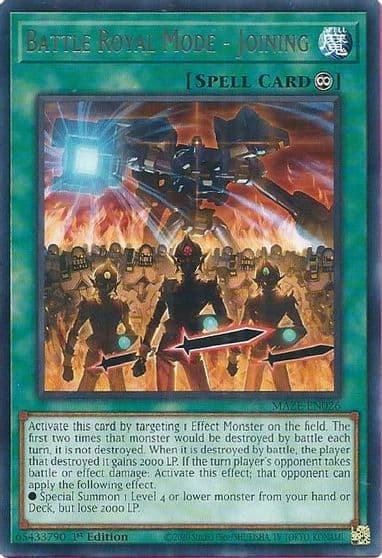 Battle Royal Mode Joining Maze of Memories Yu-Gi-Oh! card