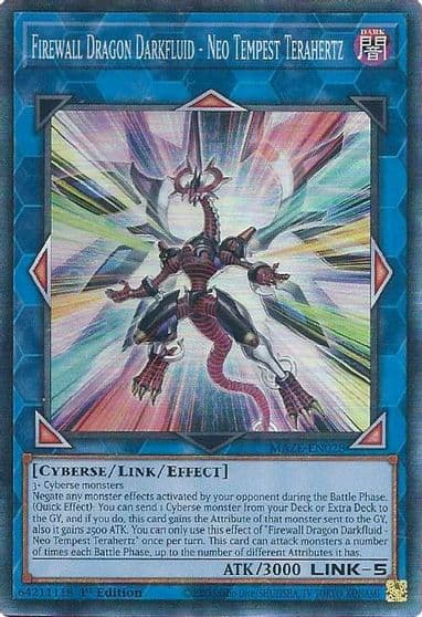 Firewall Dragon Darkfluid Neo Tempest Terahertz CR Maze of Memories Yu-Gi-Oh! card