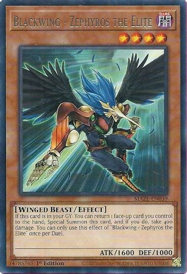 Blackwing Zephyros the Elite Maze of Memories Yu-Gi-Oh! card