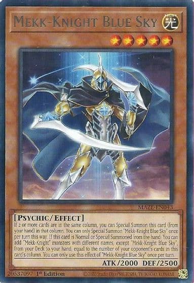 Mekk Knight Blue Sky Maze of Memories Yu-Gi-Oh! card