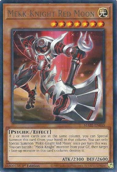Mekk Knight Red Moon Maze of Memories Yu-Gi-Oh! card