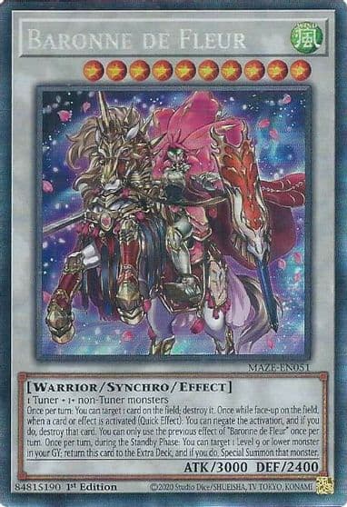 Baronne de Fleur CR Maze of Memories Yu-Gi-Oh! card