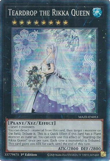 Teardrop the Rikka Queen CR Maze of Memories Yu-Gi-Oh! card
