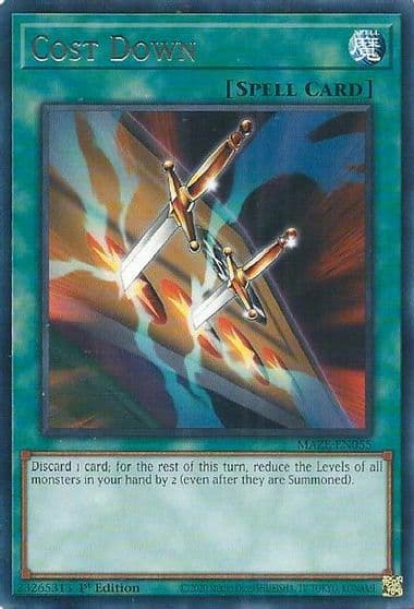 Cost Down Maze of Memories Yu-Gi-Oh! card