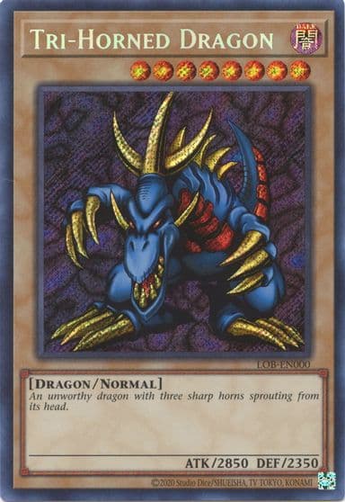 Tri Horned Dragon LOB EN000 Legend of Blue Eyes White Dragon (25th Anniversary Edition) Yu-Gi-Oh! card