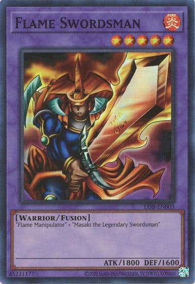 Flame Swordsman Legend of Blue Eyes White Dragon (25th Anniversary Edition) Yu-Gi-Oh! card
