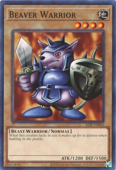 Beaver Warrior Legend of Blue Eyes White Dragon (25th Anniversary Edition) Yu-Gi-Oh! card