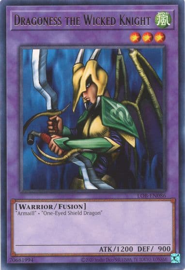 Dragoness the Wicked Knight Legend of Blue Eyes White Dragon (25th Anniversary Edition) Yu-Gi-Oh! card