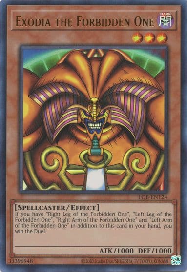 Exodia the Forbidden One Legend of Blue Eyes White Dragon (25th Anniversary Edition) Yu-Gi-Oh! card