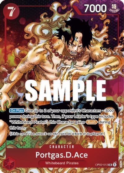 PortgasDAce Parallel Paramount War One Piece card