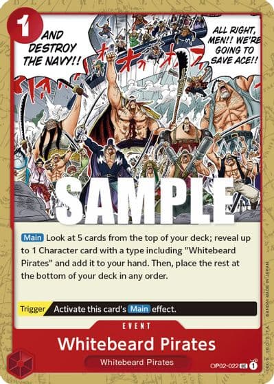 Whitebeard Pirates Paramount War One Piece card