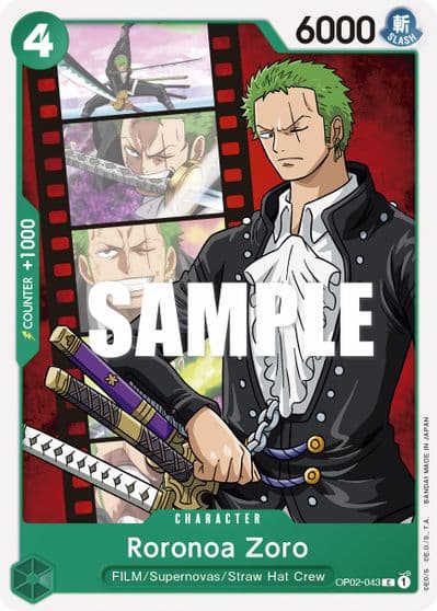 Roronoa Zoro Paramount War One Piece card