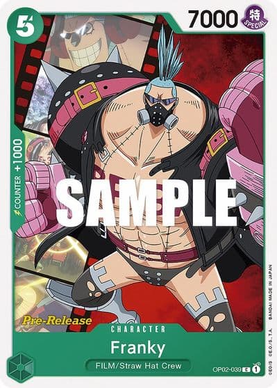 Franky Paramount War Pre-Release Cards One Piece card