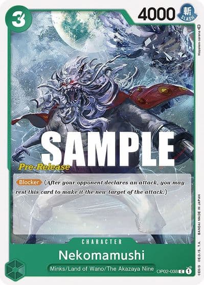Nekomamushi Paramount War Pre-Release Cards One Piece card