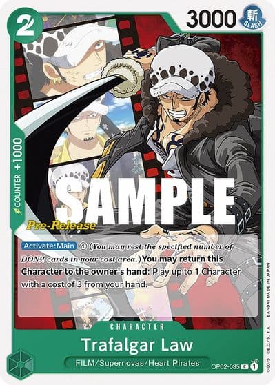 Trafalgar Law Paramount War Pre-Release Cards One Piece card
