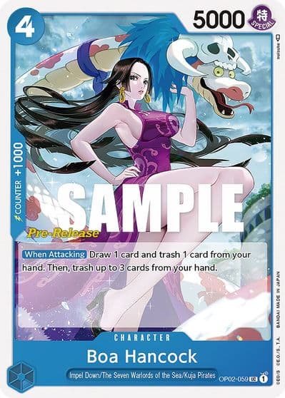 Boa Hancock Paramount War Pre-Release Cards One Piece card