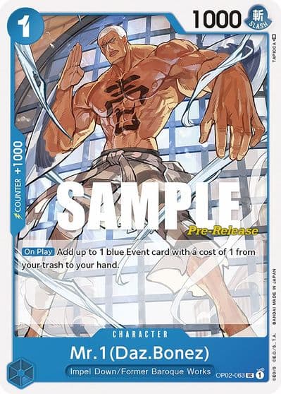 Mr1 DazBonez Paramount War Pre-Release Cards One Piece card