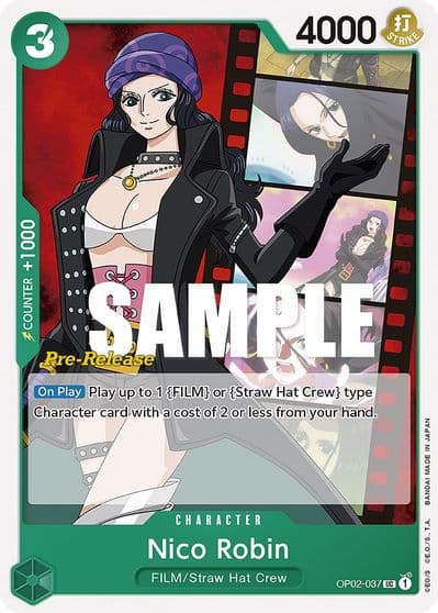 Nico Robin Paramount War Pre-Release Cards One Piece card