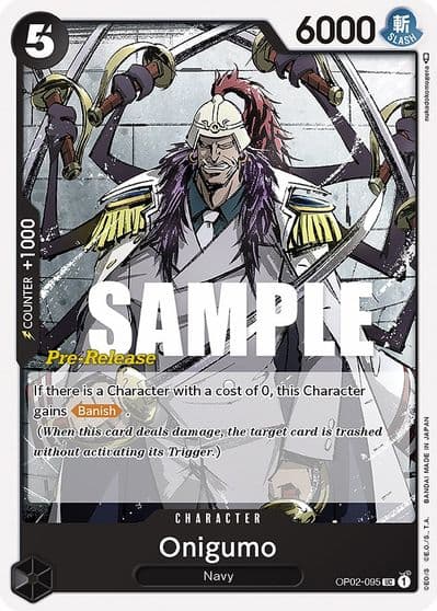Onigumo Paramount War Pre-Release Cards One Piece card