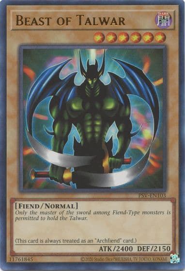 Beast of Talwar Pharaoh's Servant (25th Anniversary Edition) Yu-Gi-Oh! card