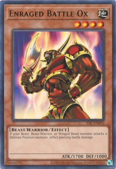 Enraged Battle Ox Invasion of Chaos (25th Anniversary Edition) Yu-Gi-Oh! card