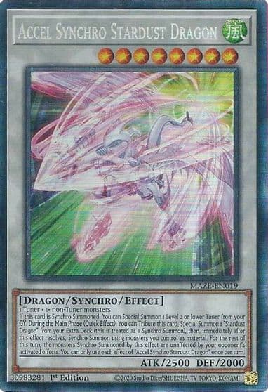 Accel Synchro Stardust Dragon CR Maze of Memories Yu-Gi-Oh! card