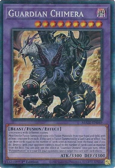 Guardian Chimera CR Maze of Memories Yu-Gi-Oh! card