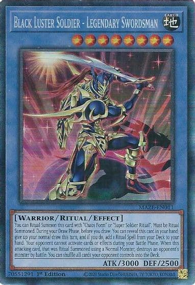Black Luster Soldier Legendary Swordsman CR Maze of Memories Yu-Gi-Oh! card