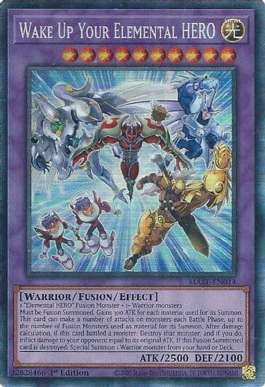 Wake Up Your Elemental HERO CR Maze of Memories Yu-Gi-Oh! card
