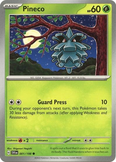 Pineco SV01: Scarlet & Violet Base Set Pokemon card