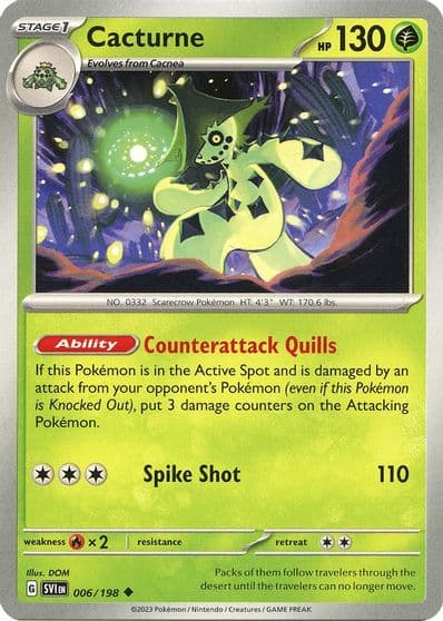 Cacturne SV01: Scarlet & Violet Base Set Pokemon card