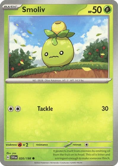 Smoliv SV01: Scarlet & Violet Base Set Pokemon card