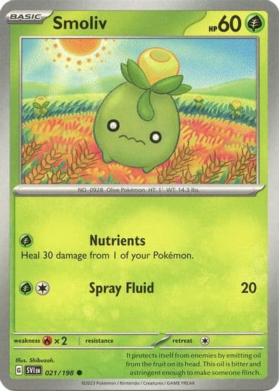 Smoliv SV01: Scarlet & Violet Base Set Pokemon card