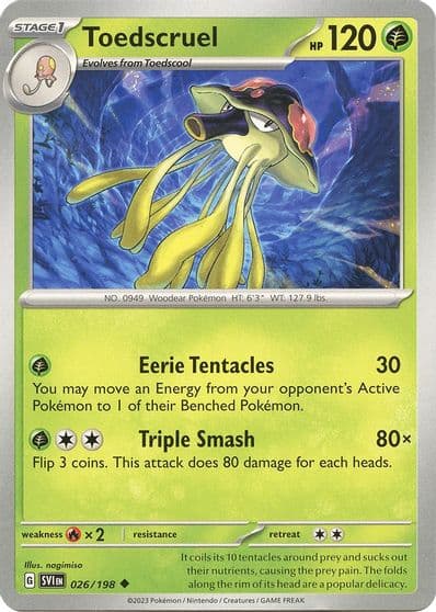 Toedscruel SV01: Scarlet & Violet Base Set Pokemon card