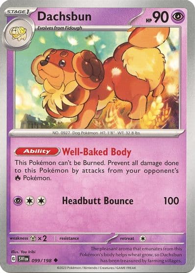 Dachsbun SV01: Scarlet & Violet Base Set Pokemon card