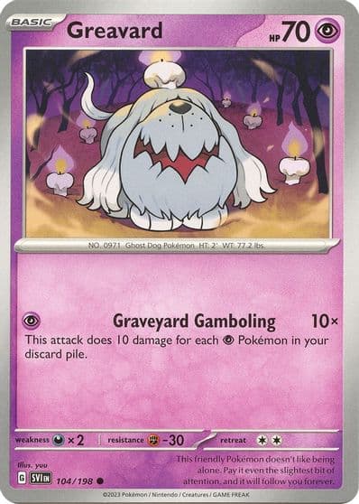 Greavard SV01: Scarlet & Violet Base Set Pokemon card