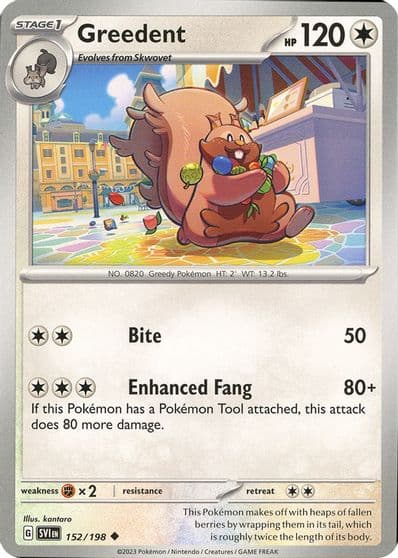 Greedent SV01: Scarlet & Violet Base Set Pokemon card
