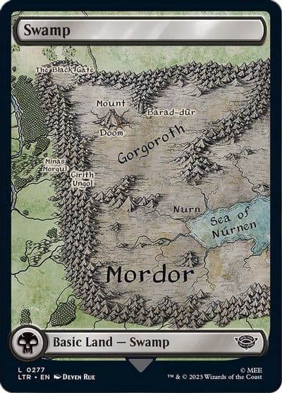 Swamp 0277 Universes Beyond: The Lord of the Rings: Tales of Middle-earth Magic card