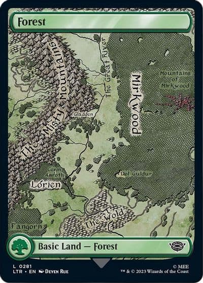 Forest 0281 Universes Beyond: The Lord of the Rings: Tales of Middle-earth Magic card