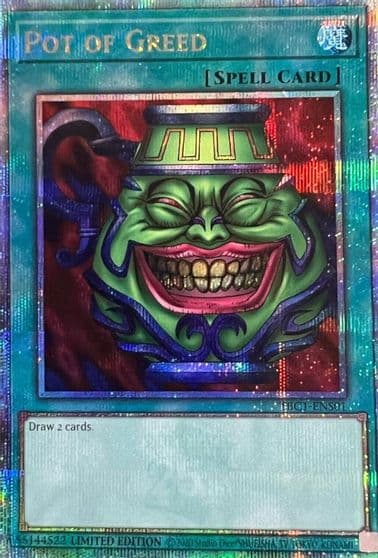 Pot of Greed Quarter Century Secret Rare The Pot Collection Yu-Gi-Oh! card
