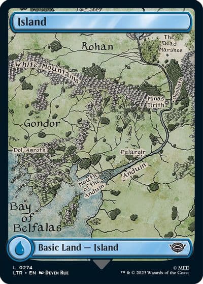 Island 0274 Universes Beyond: The Lord of the Rings: Tales of Middle-earth Magic card