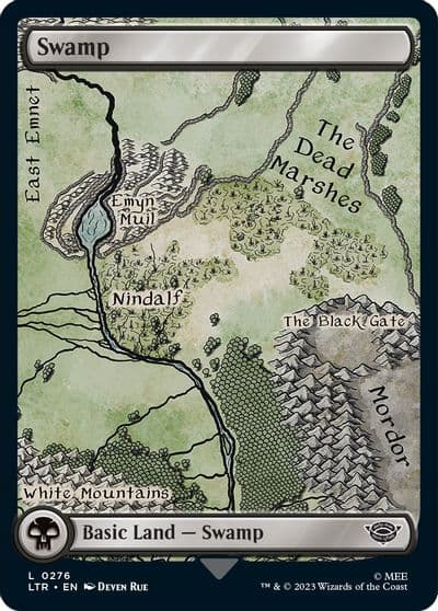 Swamp 0276 Universes Beyond: The Lord of the Rings: Tales of Middle-earth Magic card