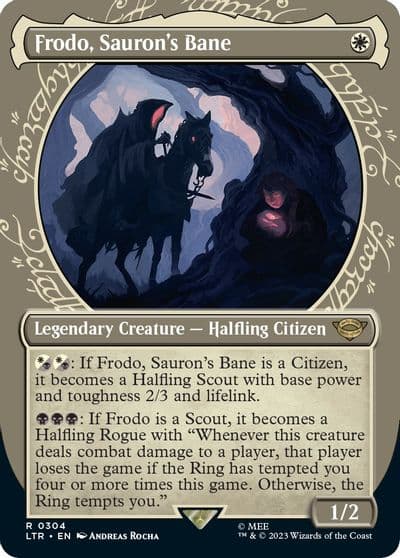 Frodo Saurons Bane Showcase Universes Beyond: The Lord of the Rings: Tales of Middle-earth Magic card