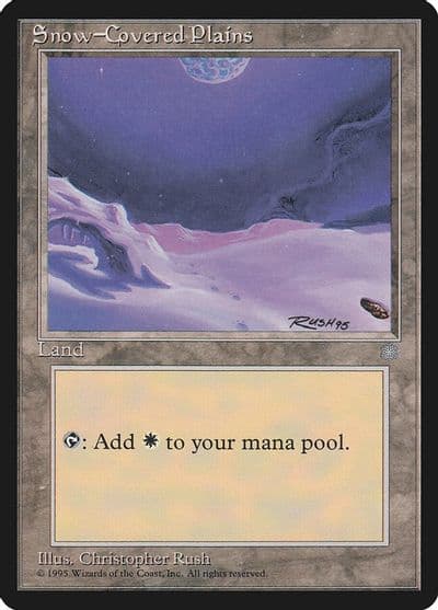 Snow Covered Plains Ice Age Magic card