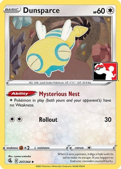 Dunsparce Prize Pack Series Cards Pokemon card