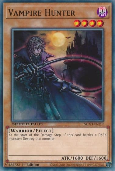 Vampire Hunter Speed Duel GX: Duelists of Shadows Yu-Gi-Oh! card